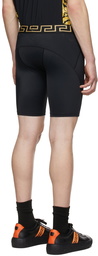 Versace Underwear Black Greca Bike Shorts