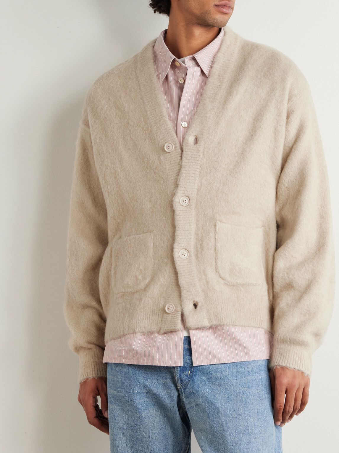Remi Relief - Brushed-Knit Cardigan - Neutrals