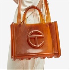 Melissa Women's x TELFAR Medium Jelly Shopper Bag in Tan