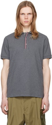 Moncler Gray Press-Stud Polo