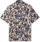 Theory - Daze Camp-Collar Printed Linen Shirt - Navy