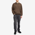 Uniform Bridge Men's Knitted Polo Shirt in Brown