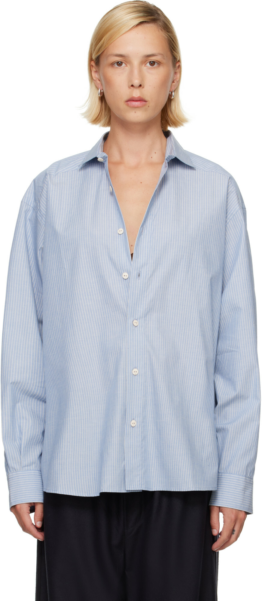Baserange Blue & White Claude Shirt
