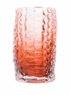 POLSPOTTEN Pink Relief Glass Vase