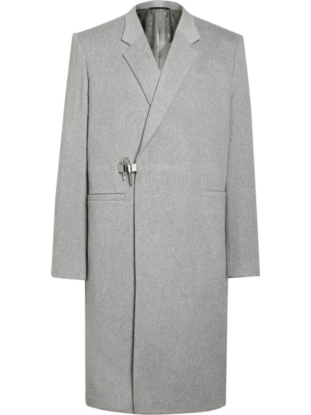 Photo: GIVENCHY - Slim-Fit Wool and Cashmere-Blend Coat - Gray