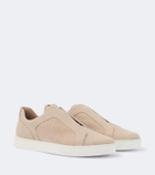 Manolo Blahnik Agilio croc-effect leather slip-on sneakers