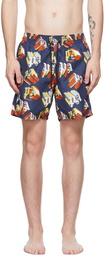 Palm Angels Blue Vilebrequin Edition Swim Shorts