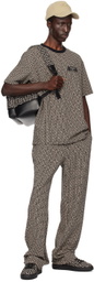 Balmain Black & Off-White Casual Monogram Sweatpants