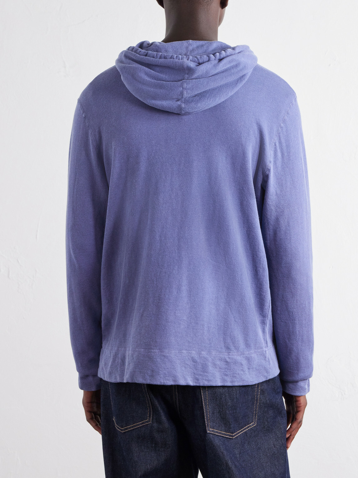 James Perse - Supima Cotton-Jersey Zip-Up Hoodie - Blue
