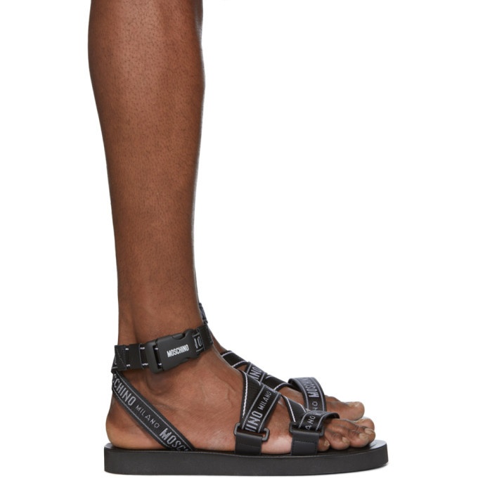 Photo: Moschino Black Gladiator Sandals