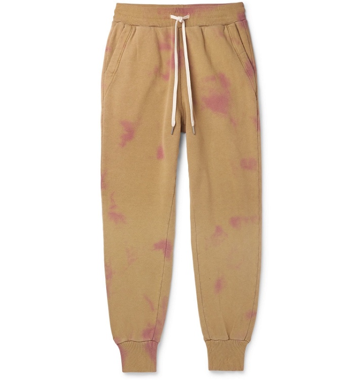 Photo: John Elliott - Double-Dyed Tapered Loopback Cotton-Jersey Sweatpants - Brown