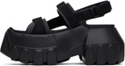 Rick Owens Black Hollywood Mega Tractor Sandals