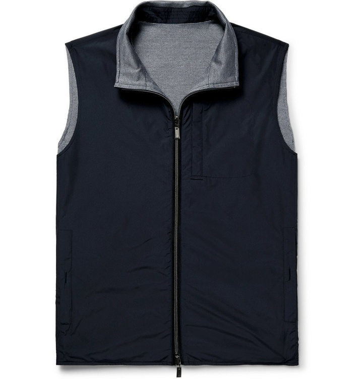 Photo: Canali - Slim-Fit Reversible Weatherproof Shell Gilet - Men - Blue