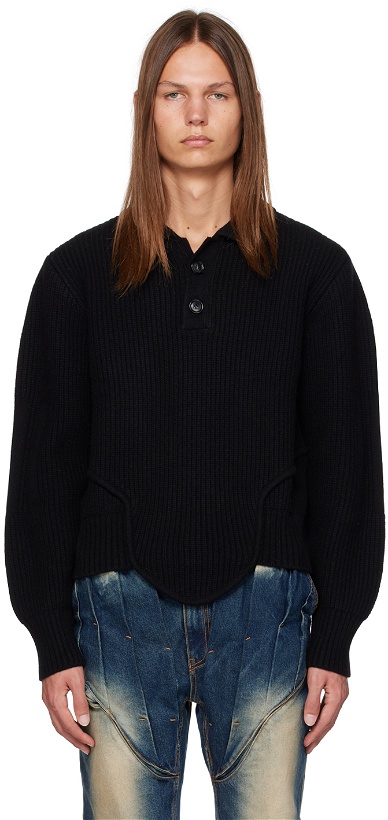 Photo: Juntae Kim SSENSE Exclusive Black Corset Sweater