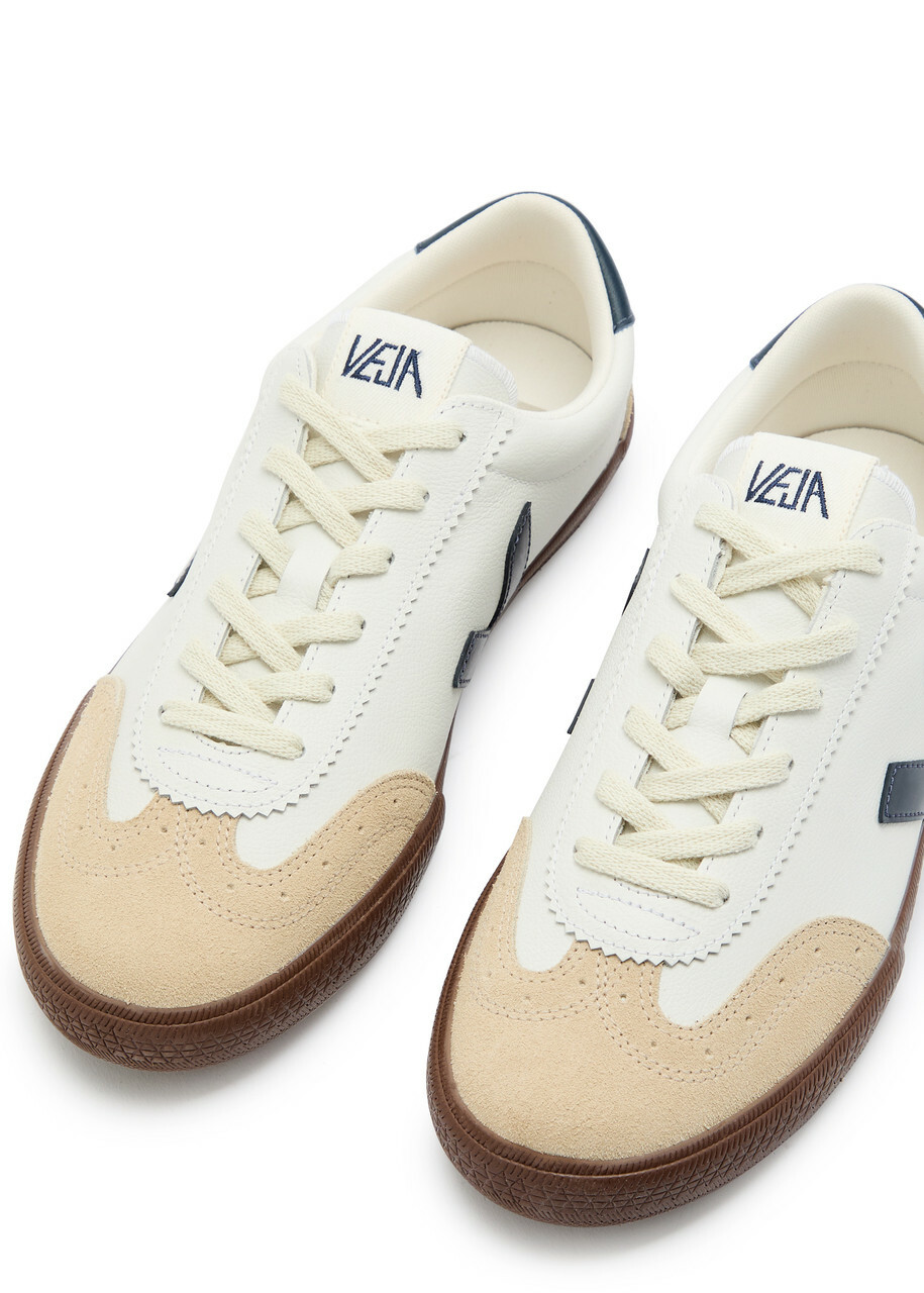 Veja Volley Panelled Leather Sneakers White