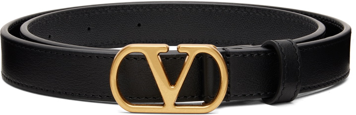 Valentino Garavani Black and Gold Pyramid Stud Belt Valentino Garavani | Accessories | Valentino Garavani Black  main image 4
