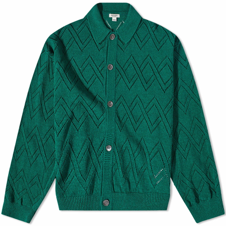 Photo: Eastlogue Men's Crochet Cardigan in Green