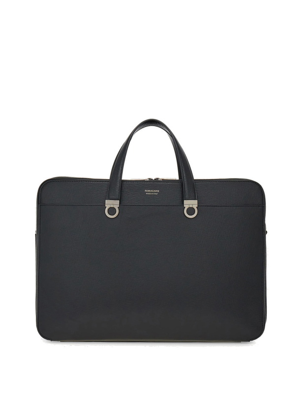 Photo: Ferragamo Mens Gancini briefcase in Black