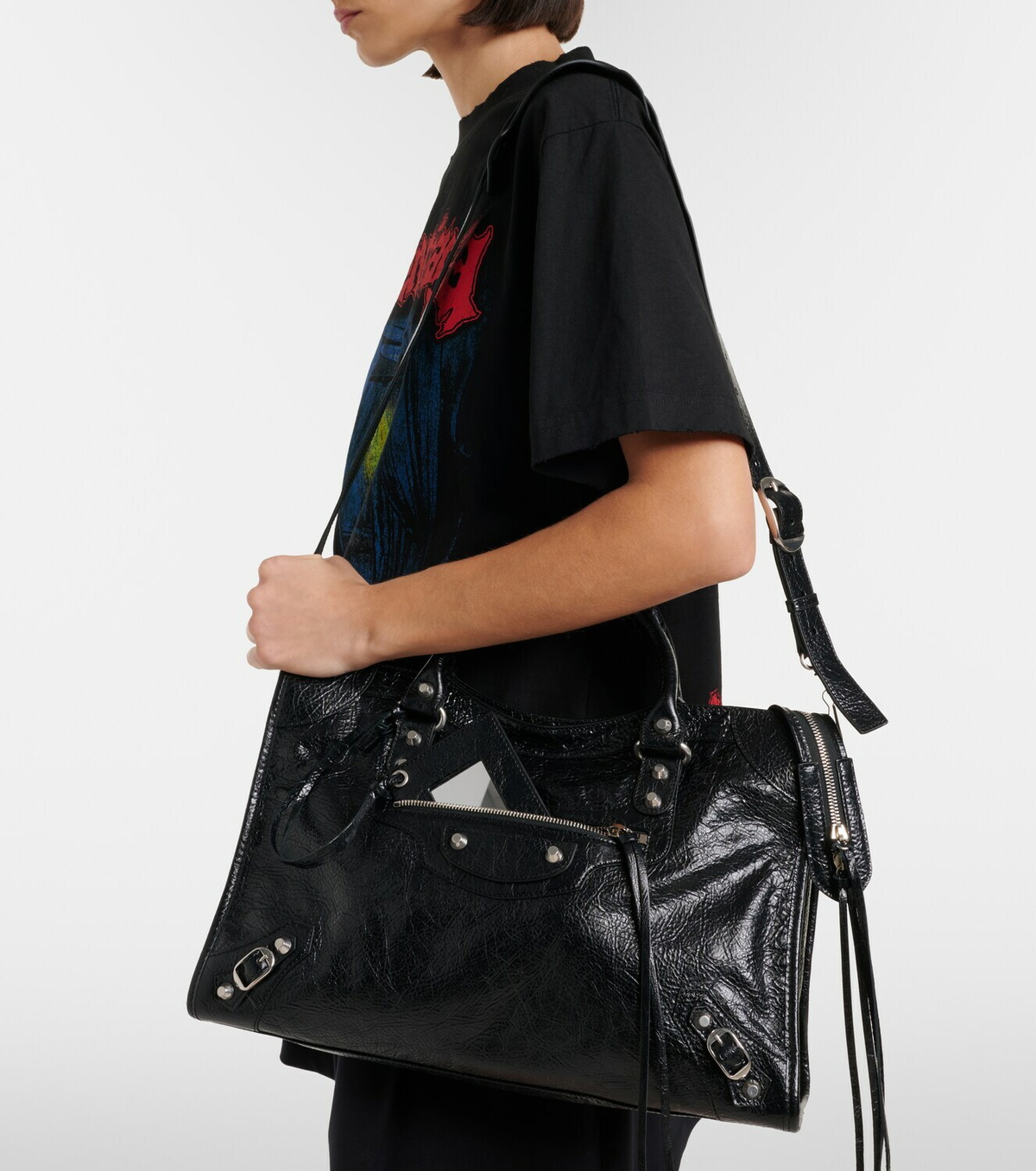 Balenciaga Le City Medium leather tote bag