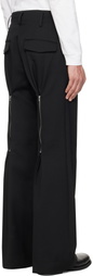 FUMITO GANRYU Black Reverse Trousers