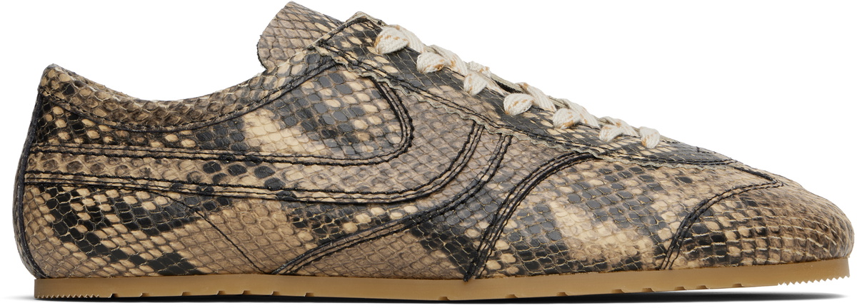 Dries Van Noten Silver Leather Sneakers Dries Van Noten
