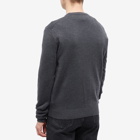 AMI Men's Small A Heart Crew Knit in Heather Grey