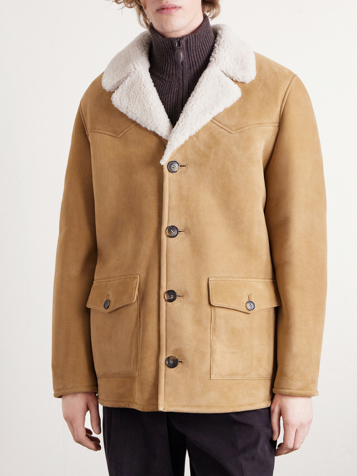 Nili Lotan - Goshen Shearling Coat - Brown