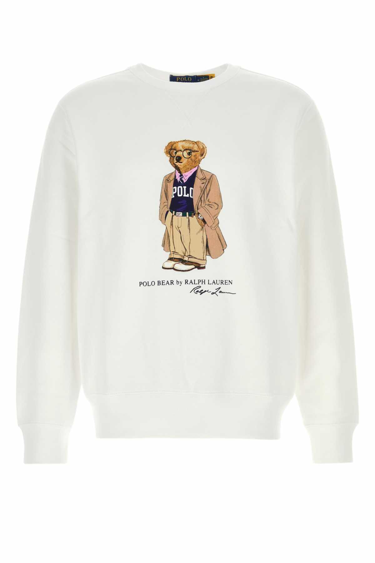 パーカー・フーディ Polo Ralph Lauren Melanesiano Ivory Cotton Blend Sweatshirt Polo Ralph Lauren Melanesiano Ivory Cotton Blend Sweatshirt