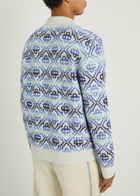 Casablanca Monogram Wool-blend Cardigan Multicoloured 1