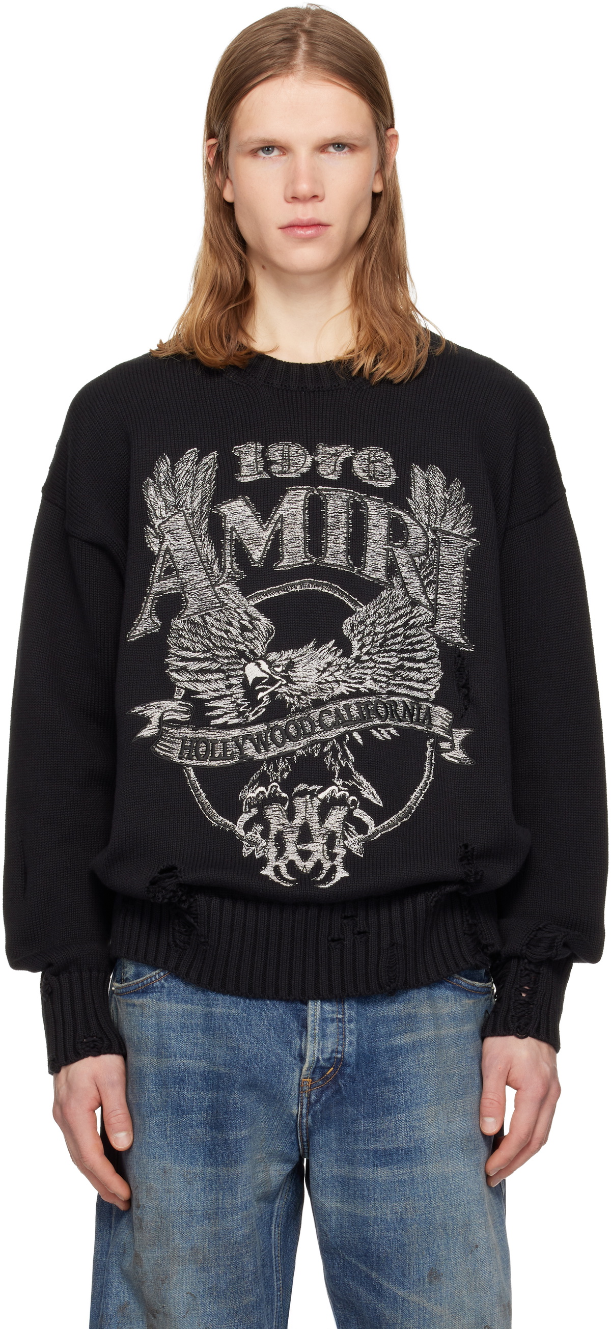 AMIRI Black AMIRI Eagle Sweater