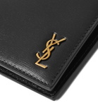 SAINT LAURENT - Logo-Appliquéd Leather Billfold Wallet - Black