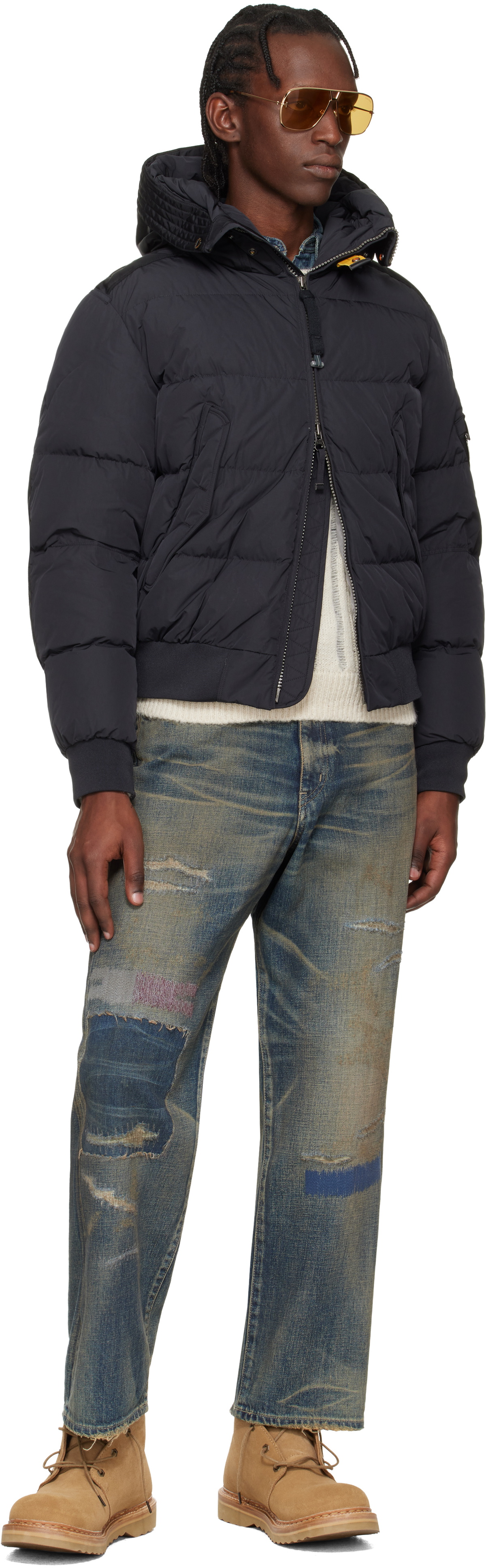 Parajumpers Black Wilmont Hooded Down Jacket