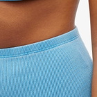 DONNI. Women's Rib Boy Cycling Shorts in River