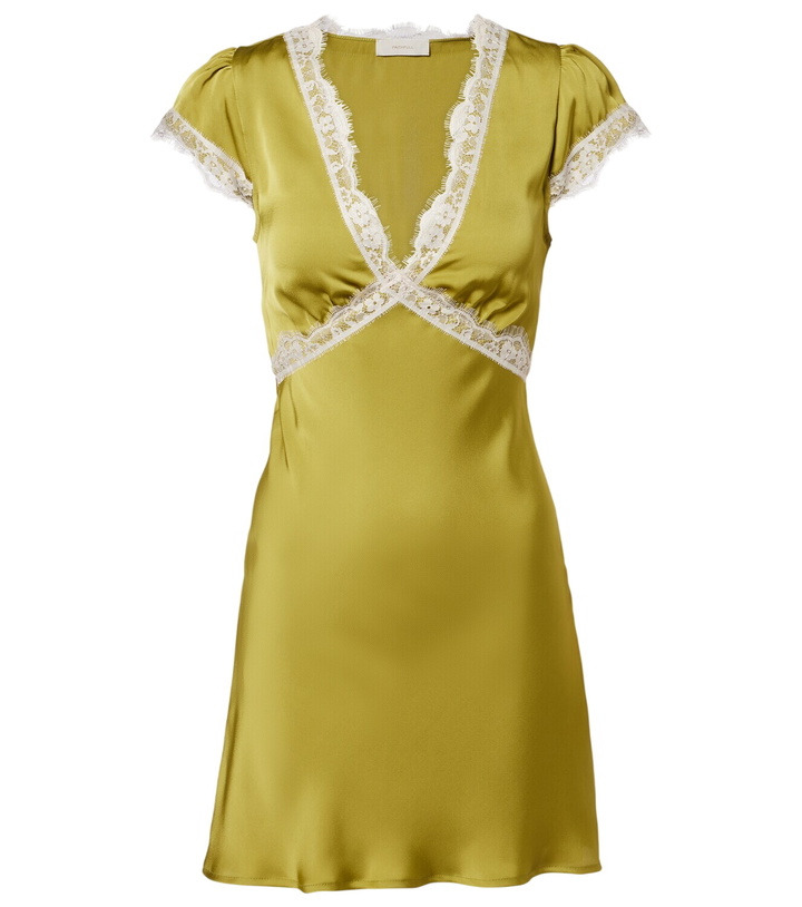 Photo: Faithfull Verena lace-trimmed satin minidress