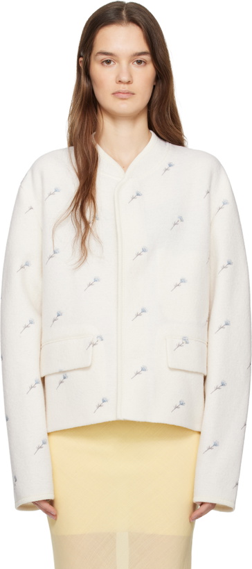 Photo: Rier White City Crop Flowers Walker Jacket