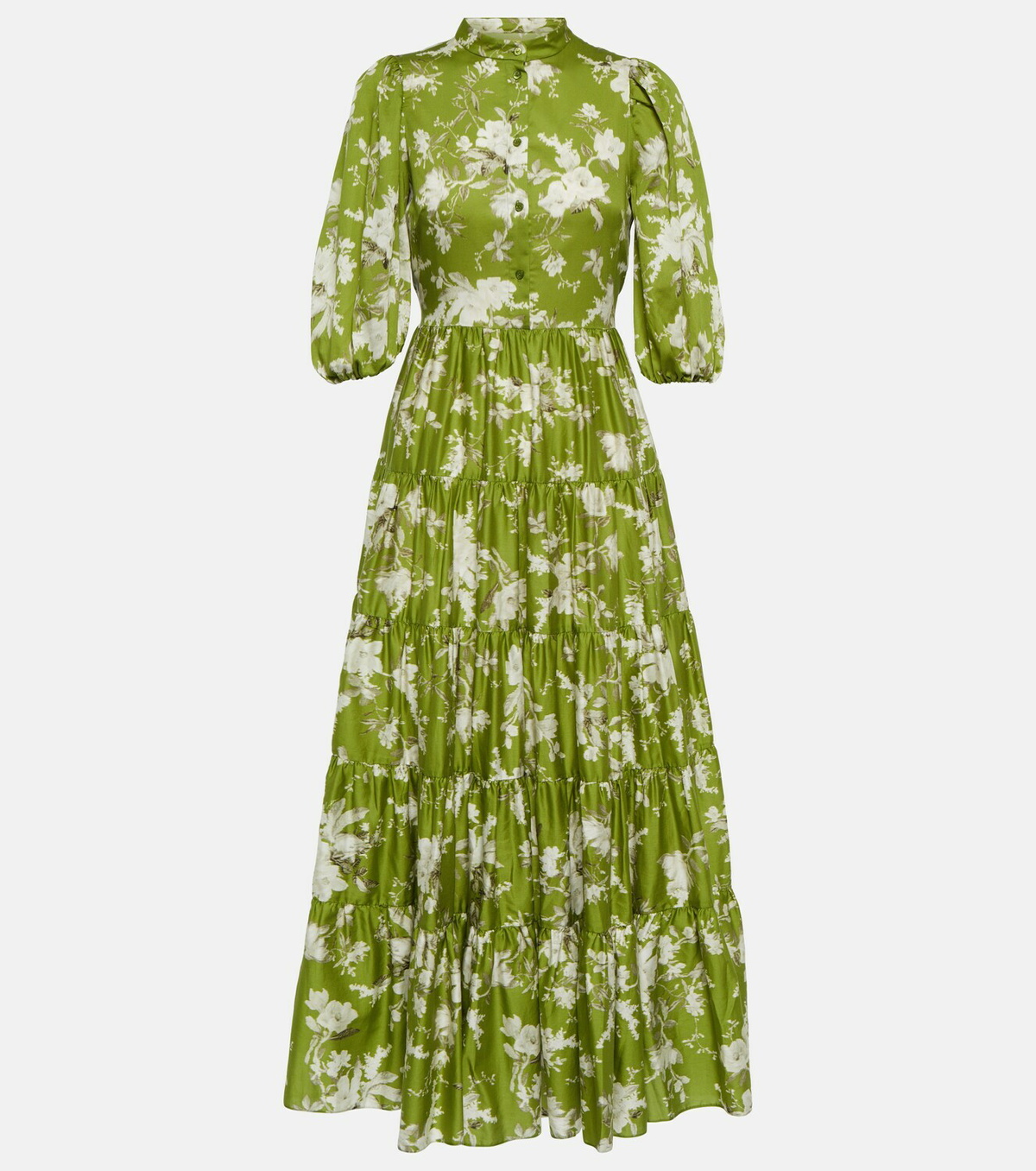 Erdem Dalia printed cotton poplin maxi dress