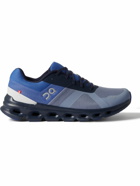 ON - Cloudrunner Rubber-Trimmed Mesh Running Sneakers - Blue