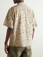 John Elliott - Camp-Collar Printed Cotton-Blend Poplin Shirt - Neutrals