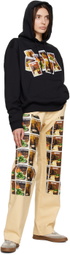 Sky High Farm Workwear Black Denim Tears Edition Printed Hoodie