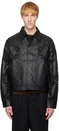 Professor.E Black Horse Laser Leather Jacket