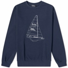 A.P.C. Men's A.P.C Nicolas Yacht Logo Crew Sweat in Dark Navy