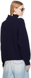 Victoria Beckham Navy Oversized Sweater