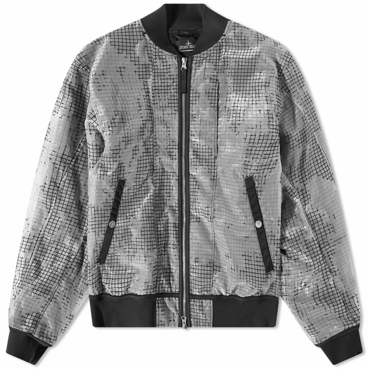 Photo: Stone Island Shadow Project Men's Distorted Ripstop Bomber Jacket in Black