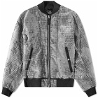 Stone Island Shadow Project Men's Distorted Ripstop Bomber Jacket in Black