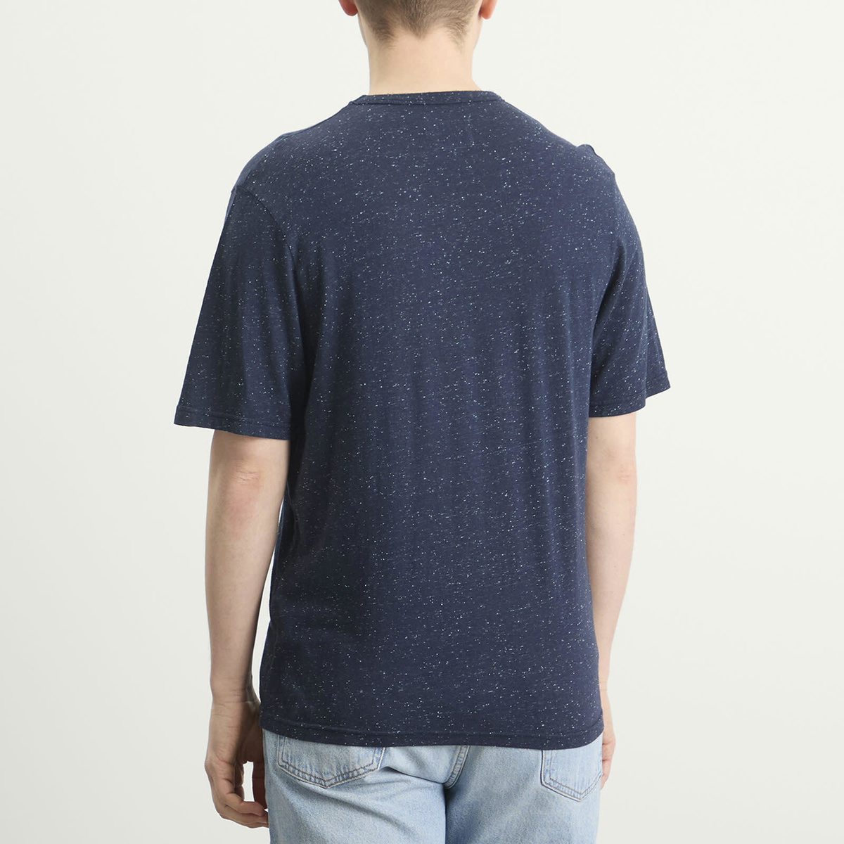 Folk Men's Relaxed Assembly T-Shirt in Navy Nep