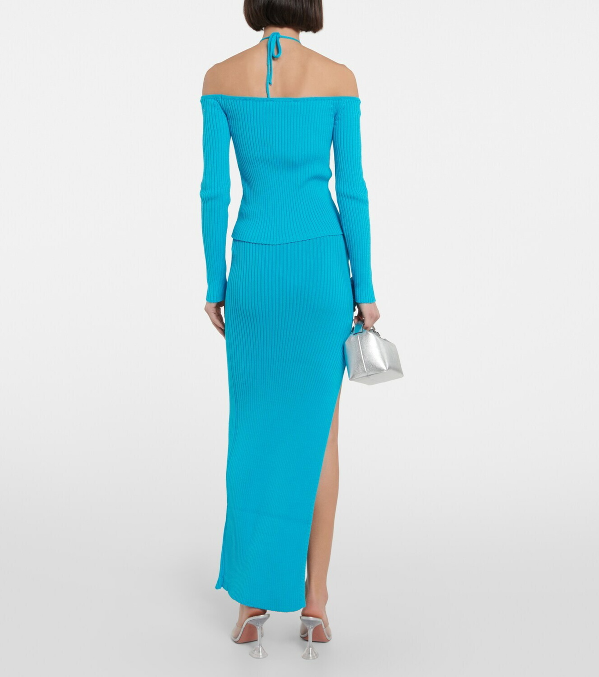 Giuseppe di Morabito Embellished ribbed-knit top