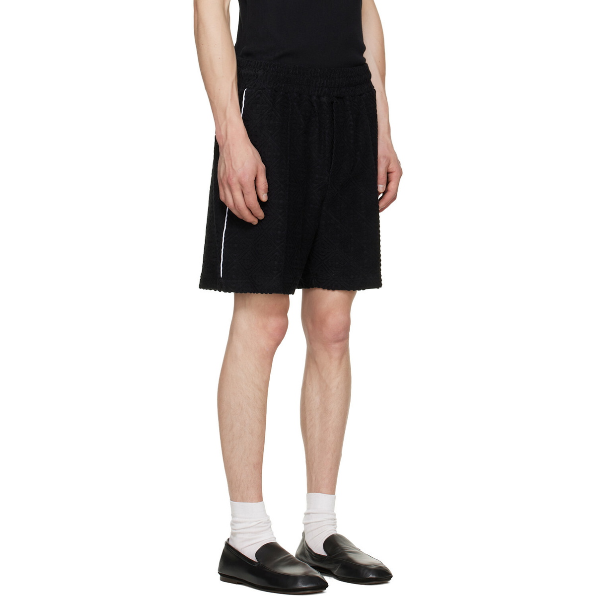 Casablanca Black Towelling Shorts