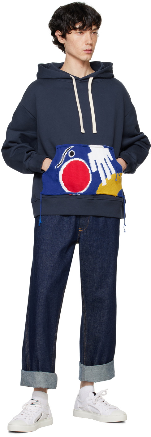 Charles Jeffrey LOVERBOY Navy Patch Ears Hoodie