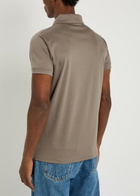 Raith Santi Mercerized Cotton Polo Shirt Taupe
