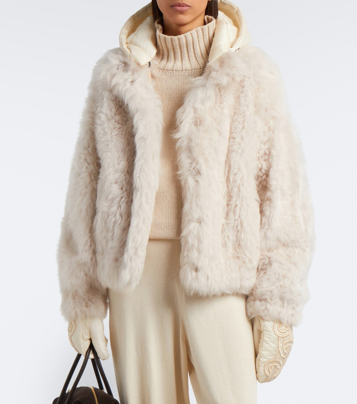 Bogner Liz hooded shearling ski jacket